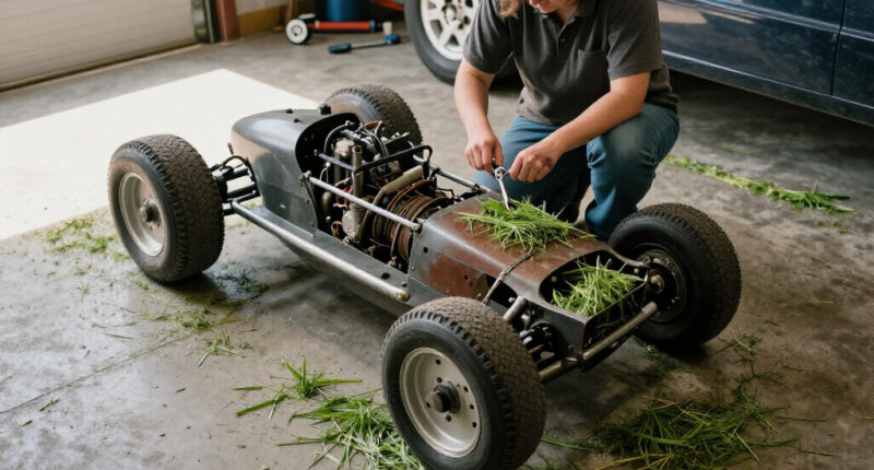 Scratch-Built Land Speed Lawnmower Goes 152 MPH And Still Cuts Grass