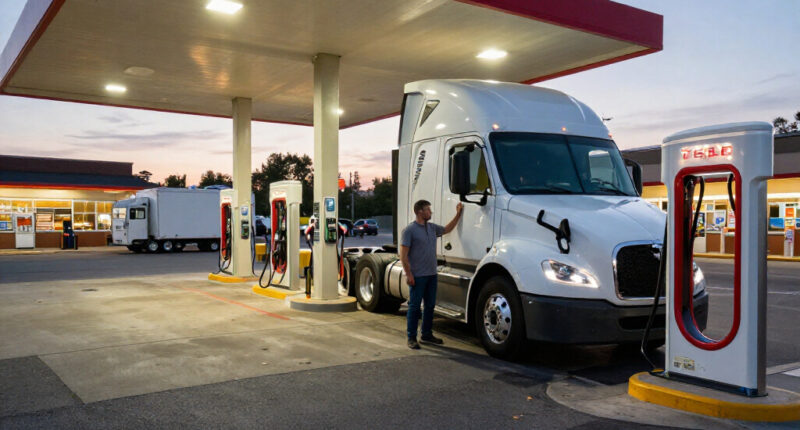 Tesla Semis Are Now Charging At Mainstream Truck Stops